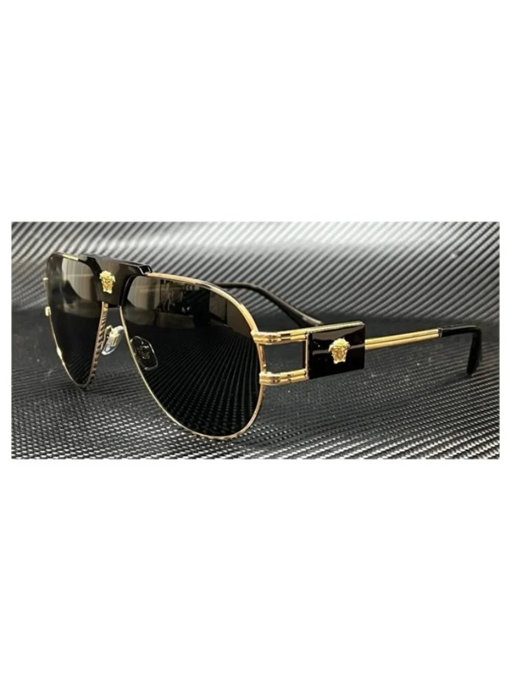 New Versace Men Gold Sunglasses 63-12-145